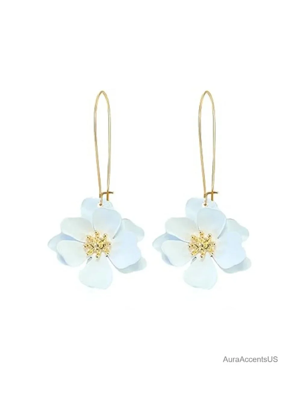 Bohemian Daisy Flower Layered Drop Dangle Earrings Stainless Steel for Women
